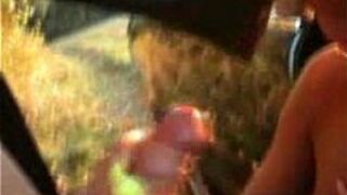 outdoor blonde blow job - porn video