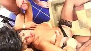 Experienced buxom gangbang bitch - porn video