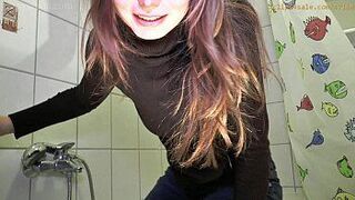 Jeans look bikini panty wetting - porn video