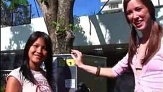 Lesbo Fun At A Carwash - porn video