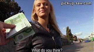 Real amateur Euro slut Monika railed for some money - porn video